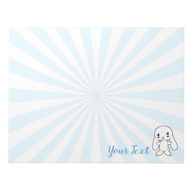 Bloc De Notas El gran Personalizado de Kawaii Bunny (Frente)