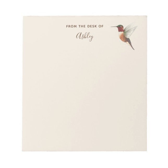 Bloc De Notas El Hummingbird Notepad del personalizado Allen (Frente)