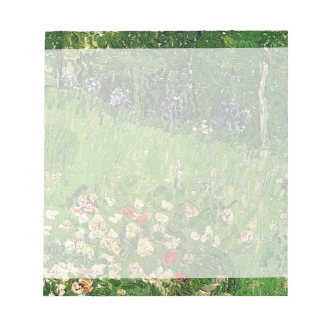 Bloc De Notas El jardín de Daubigny, Vincent Van Gogh. (Frente)