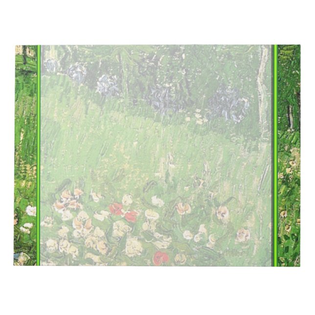 Bloc De Notas El jardín de Daubigny, Vincent Van Gogh. (Frente)