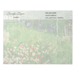 Bloc De Notas El jardín de Daubigny, Vincent Van Gogh.