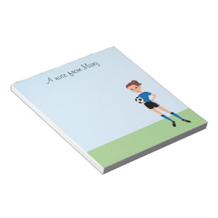 Bloc De Notas El jugador de fútbol del chica personalizado
