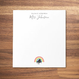 Bloc De Notas El maestro de piano aprecia la música arcoiris