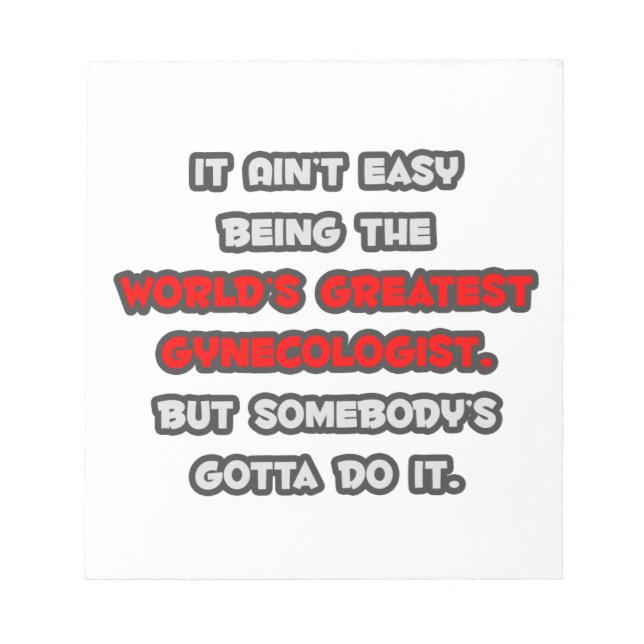 Bloc De Notas El mejor Chiste ginecólogo del mundo (Frente)