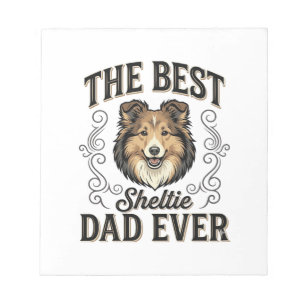 Bloc De Notas El Mejor Papá de Sheltie de Todos los Tiempos Dise