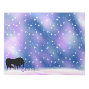 Bloc De Notas El místico unicornio negro (Que nieve)