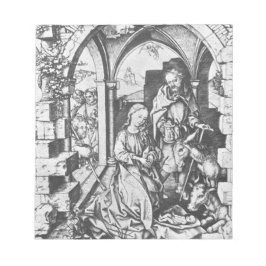 Bloc De Notas El nacimiento de Jesús (por Martin Schongauer)