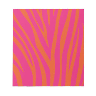 BLOC DE NOTAS EL NARANJA NEON PINK ZEBRA DESTRUYE FONDOS
