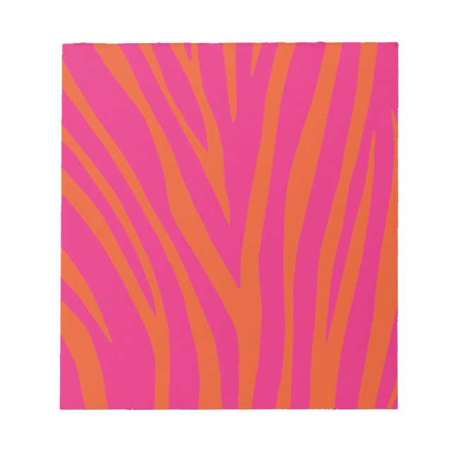 BLOC DE NOTAS EL NARANJA NEON PINK ZEBRA DESTRUYE FONDOS (Frente)