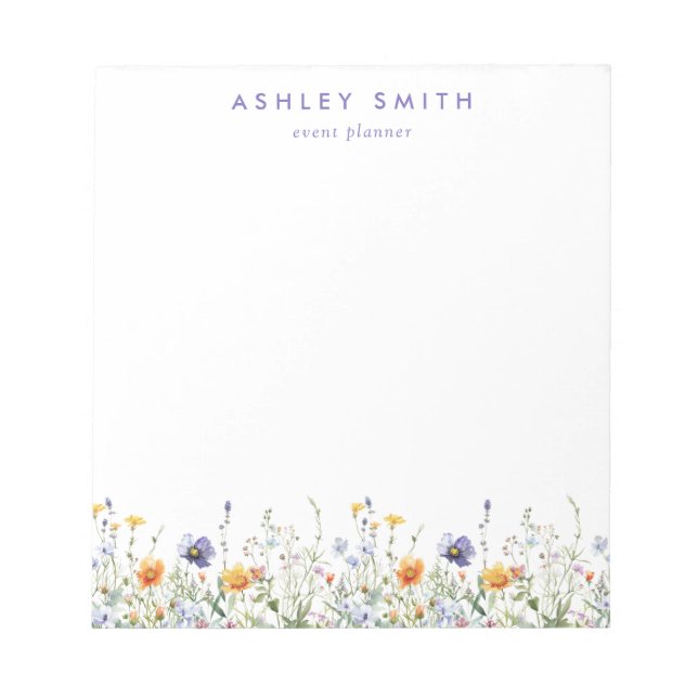 Bloc De Notas El negocio de las flores silvestres (Frente)