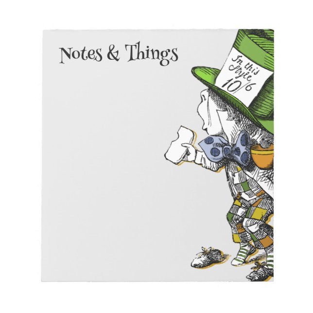 Bloc De Notas El odio loco {Alice in Wonderland} Notepad (Frente)
