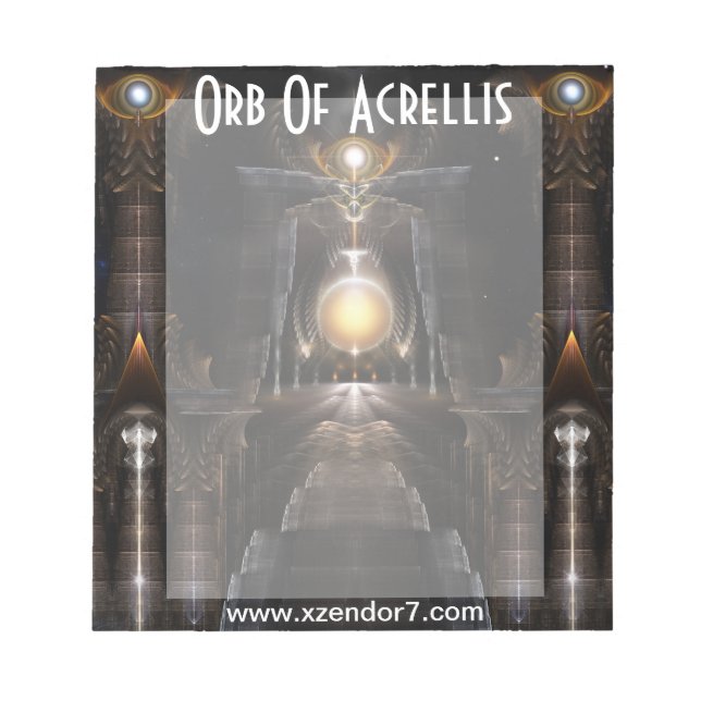 Bloc De Notas El Orb De Acrellis Fractal Art Notepad (Frente)