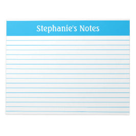 Bloc De Notas El paisaje de Sky Blue Lined 11 x 8.5 Personalizad