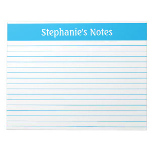Bloc De Notas El paisaje de Sky Blue Lined 11 x 8.5 Personalizad