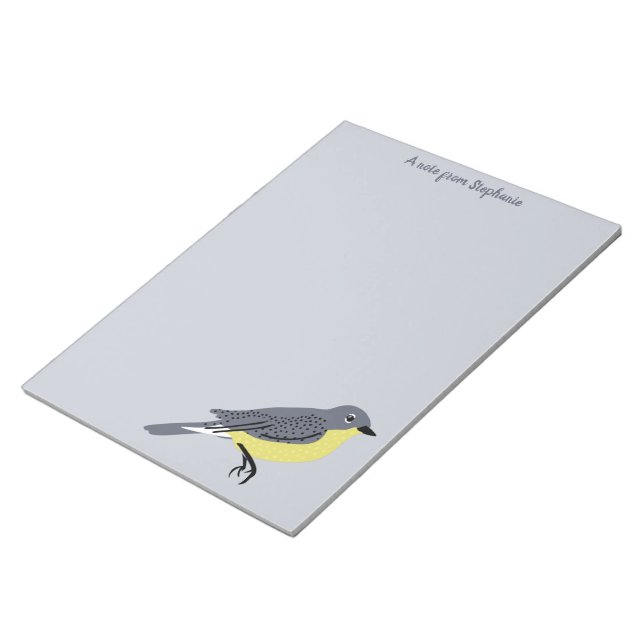 Bloc De Notas El pájaro de los Warblers de Kirtland adora la est (Lado Derecho)