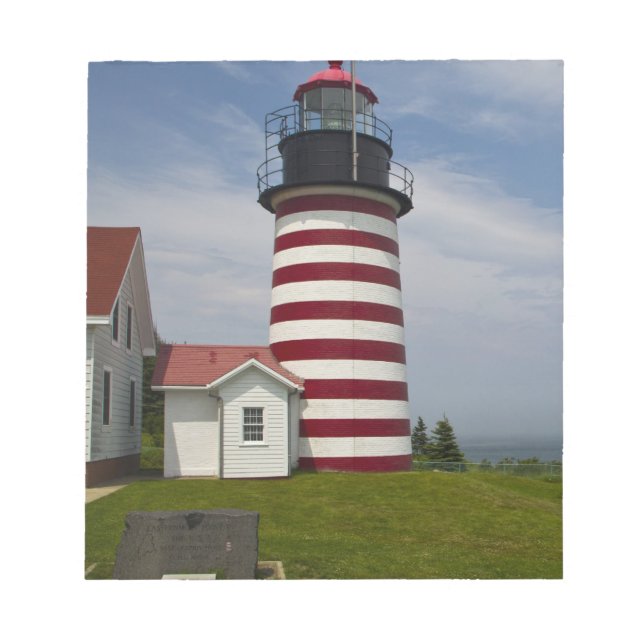 Bloc De Notas El parque estatal West Quoddy Head Lighthouse Stat (Frente)