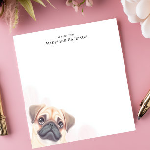 Bloc De Notas El perro de pug al alba, el amor personalizado