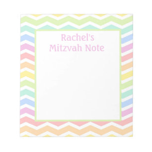 Bloc De Notas El personalizado Chica Arcoiris Mitzvah Apunta Not