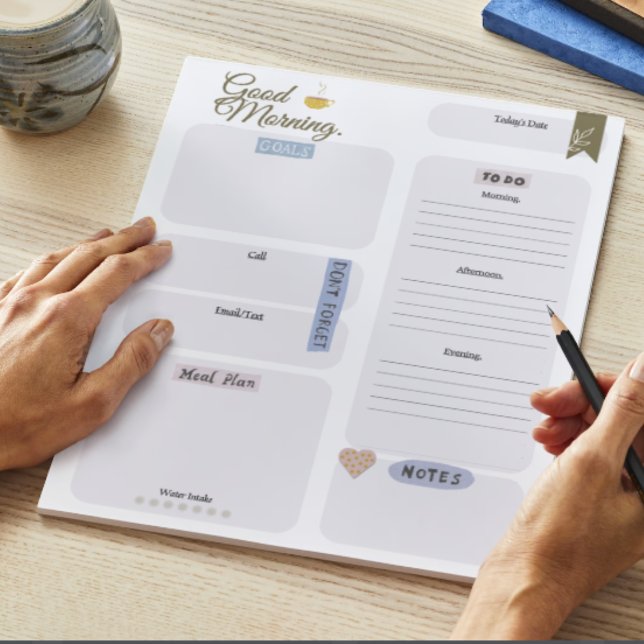 Bloc De Notas El planificador diario de la mañana productiva (Start your day with a focus )