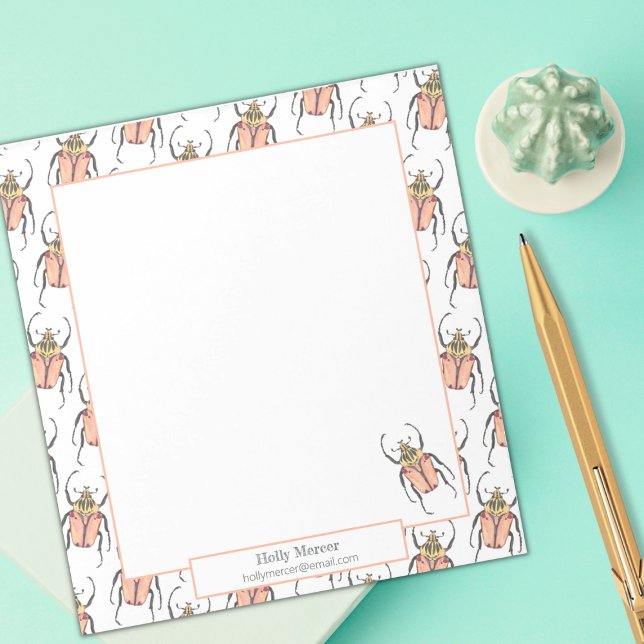 Bloc De Notas El profesor Valentine Personaliza a los escarabajo (Subido por el creador)