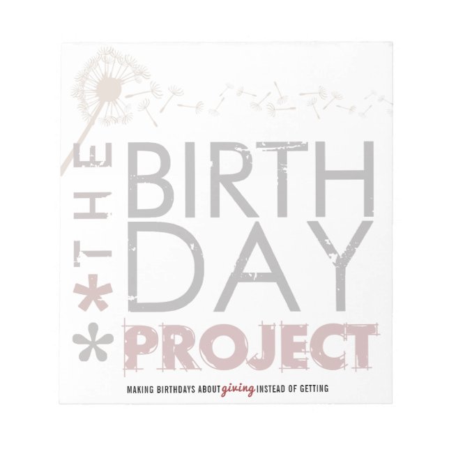 Bloc De Notas El proyecto Birthday Big Notepad (Frente)