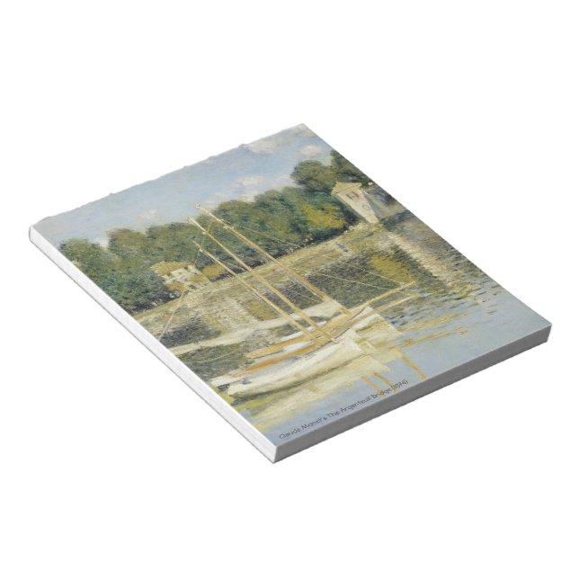 Bloc De Notas El puente argentino de Claude Monet (1874) (Lado Derecho)