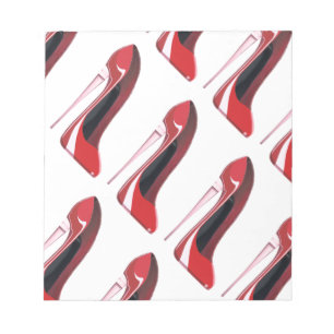 Bloc De Notas El talón de champaña Red Stiletto Shoe Art