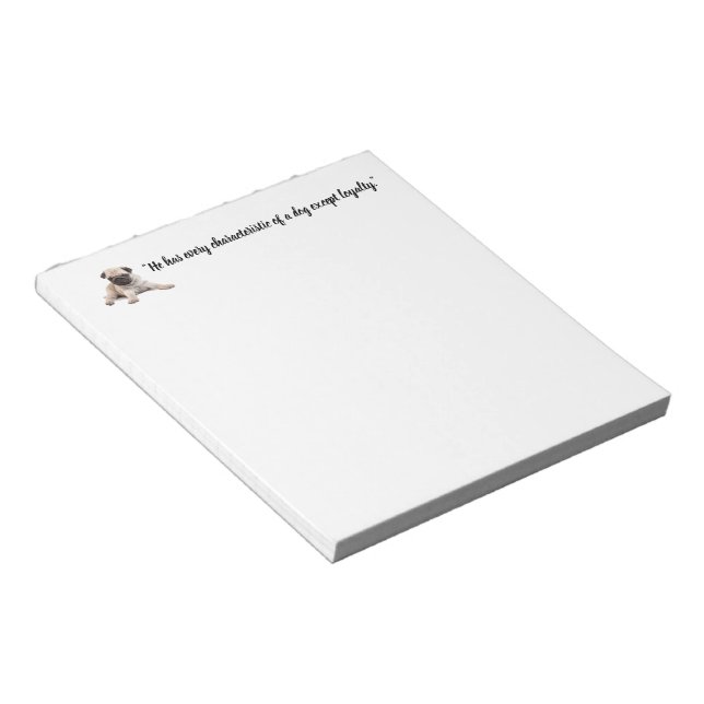 Bloc De Notas Él tiene todas las características de un perro (Lado Derecho)