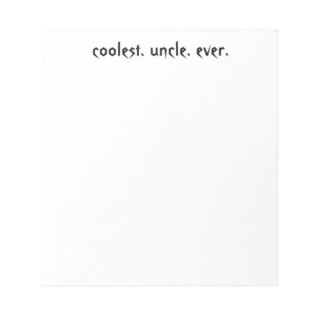 Bloc De Notas El tío más frío de todos los tiempos Notepad (Frente)