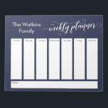 Bloc De Notas Elaboración de guión Planner semanal simple de la<br><div class="desc">Este versátil planificador semanal se ha configurado con elementos muy básicos que pueden ser editados... excepto para el encabezado. La frase "planificador semanal" se representó en una fuente de caligrafía elaborada y giratoria y se ha colocado, como gráfico, en la parte superior de la página. Utilice los campos de plantilla...</div>