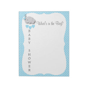 Bloc De Notas Elefante azul dulce y gris - ¿Qué hay en la bolsa?