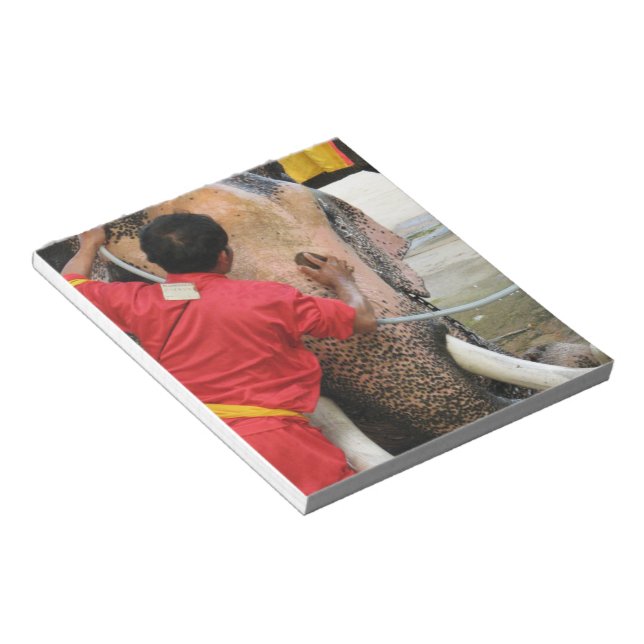 Bloc De Notas Elefante Bathtime... Ayutthaya, Tailandia (Lado Derecho)