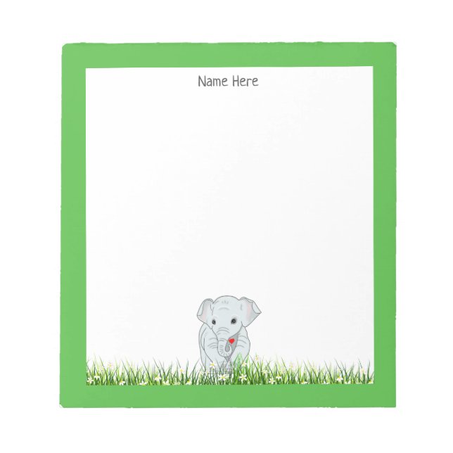 Bloc De Notas Elefante Cute (Frente)