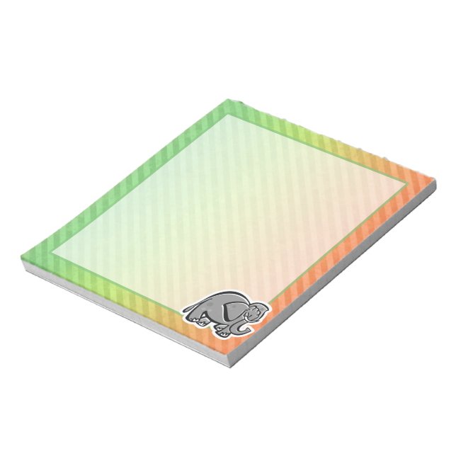 Bloc De Notas Elefante Cute; colorido (Lado Izquierdo)