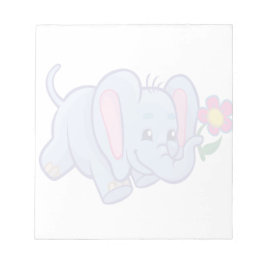 Bloc De Notas Elefante de dibujos animados lindo