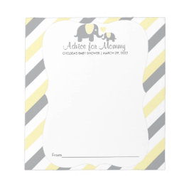 Bloc De Notas Elefante de franja gris amarilla y blanca - consej