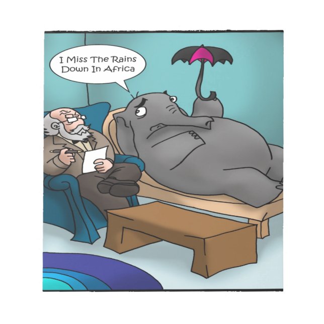 Bloc De Notas Elefante Divertido En Terapia (Frente)