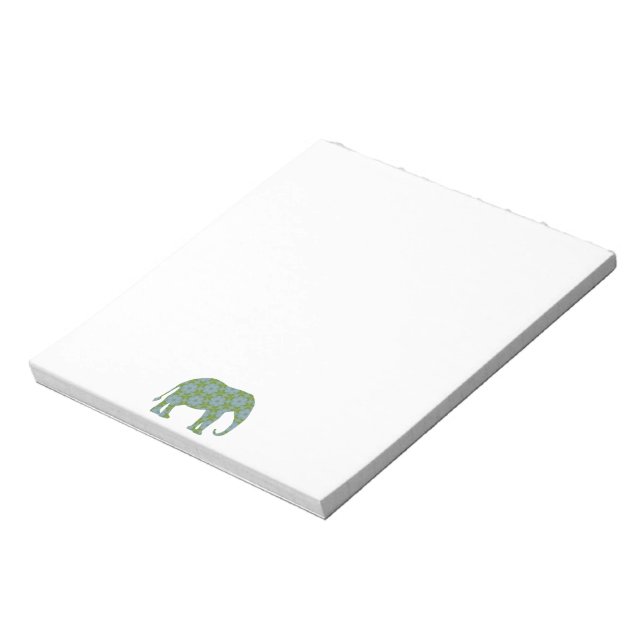 Bloc De Notas Elefante floral salvaje (Lado Izquierdo)