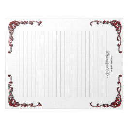 Bloc De Notas Elegancia barroca - Lino negro