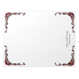 Bloc De Notas Elegancia barroca - negro sin bordes