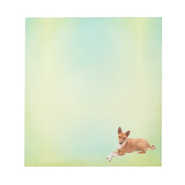 Bloc De Notas Elegant Basenji Dog Notepad (Frente)