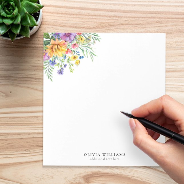 Bloc De Notas Elegant Colorful Floral Monogram (Subido por el creador)