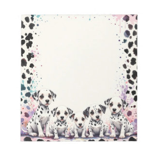 Bloc De Notas Elegant Dalmatian Dogs Whimsical