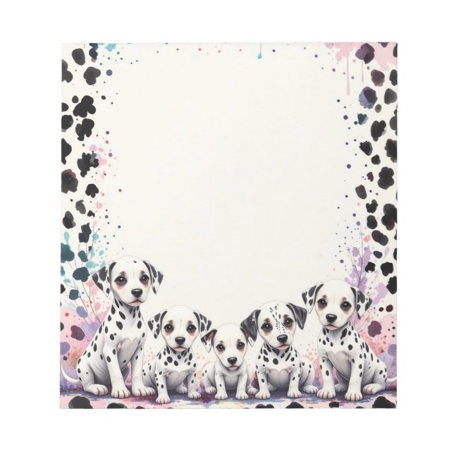 Bloc De Notas Elegant Dalmatian Dogs Whimsical (Frente)