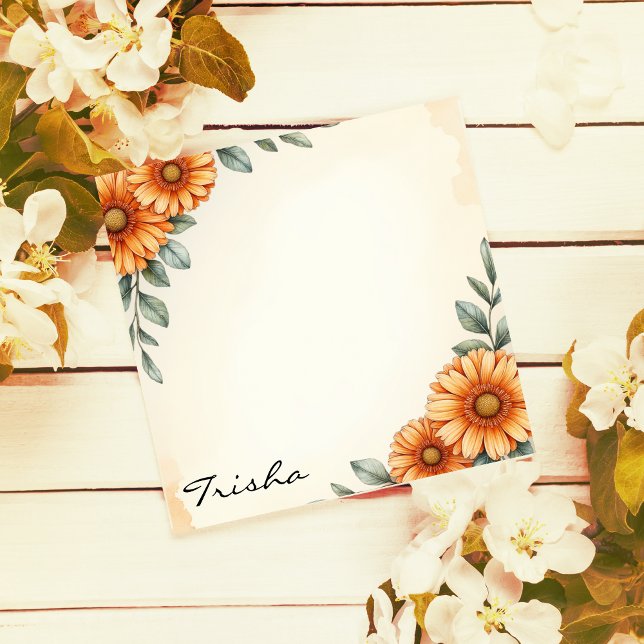 Bloc De Notas Elegant Floral Autumn Notes Notepad (Subido por el creador)