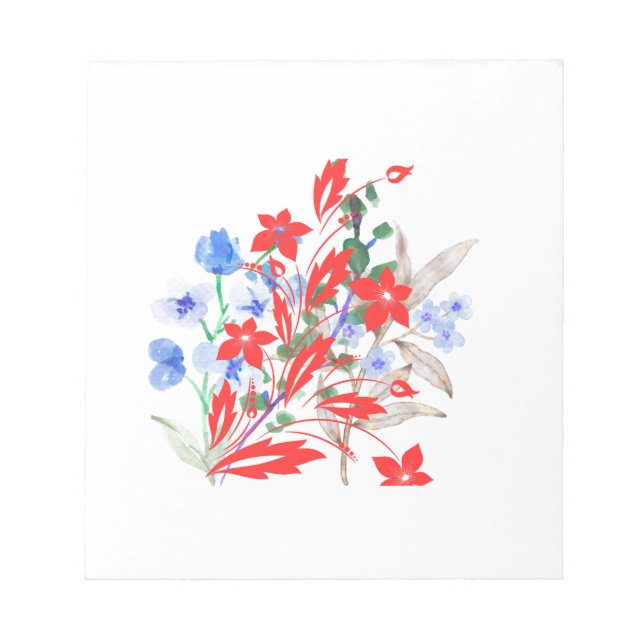 Bloc De Notas Elegant Flower and Leaves Artwork | Minimal  (Frente)