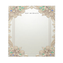 Bloc De Notas Elegant Gold Ornate Notepad