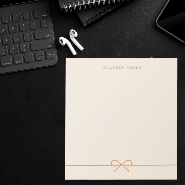 Bloc De Notas Elegant Modern Minimalist Girly Simple Cute Bow (Subido por el creador)