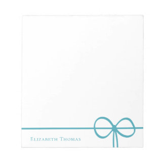 Bloc De Notas Elegant Modern Minimalist Stylish Blue Bow