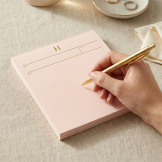 Bloc De Notas Elegant Notepad with Monogram for her